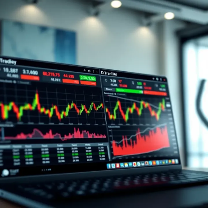 Interactive dashboard displaying real-time market trends on D Trader platform