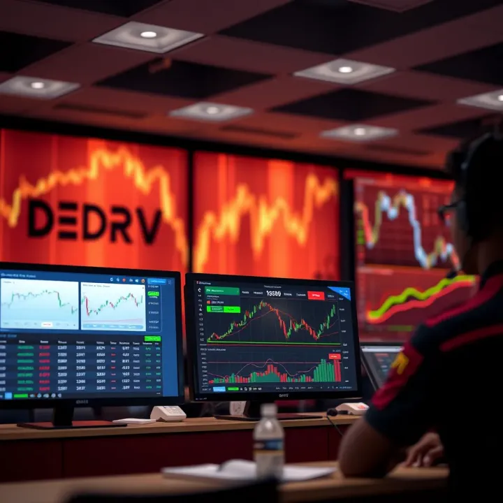 Screenshot of Deriv trading platforms showing various asset options and real-time market data