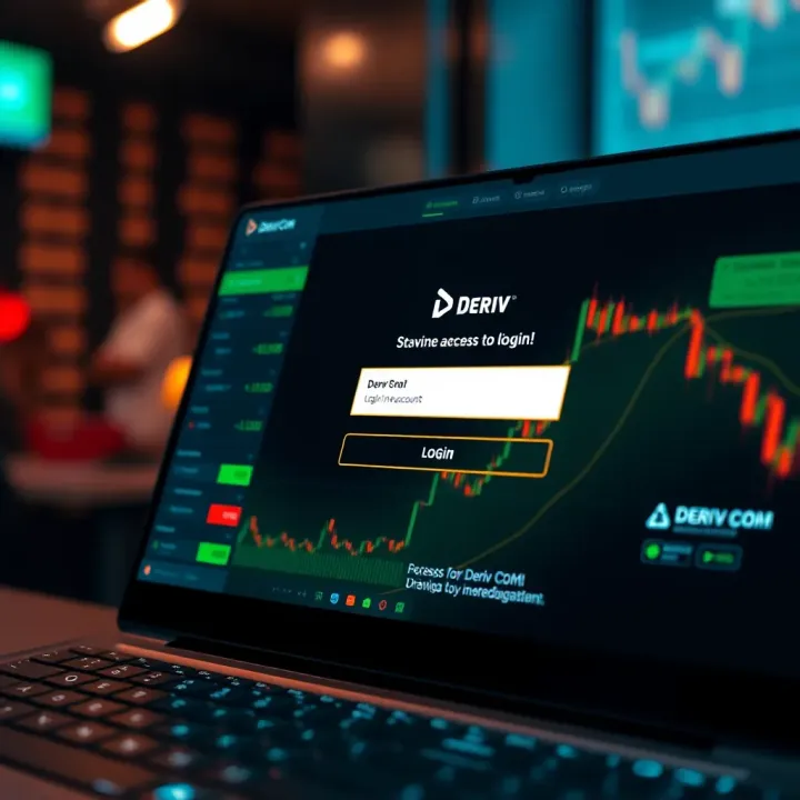 Secure login interface for accessing a trading account on Deriv Com