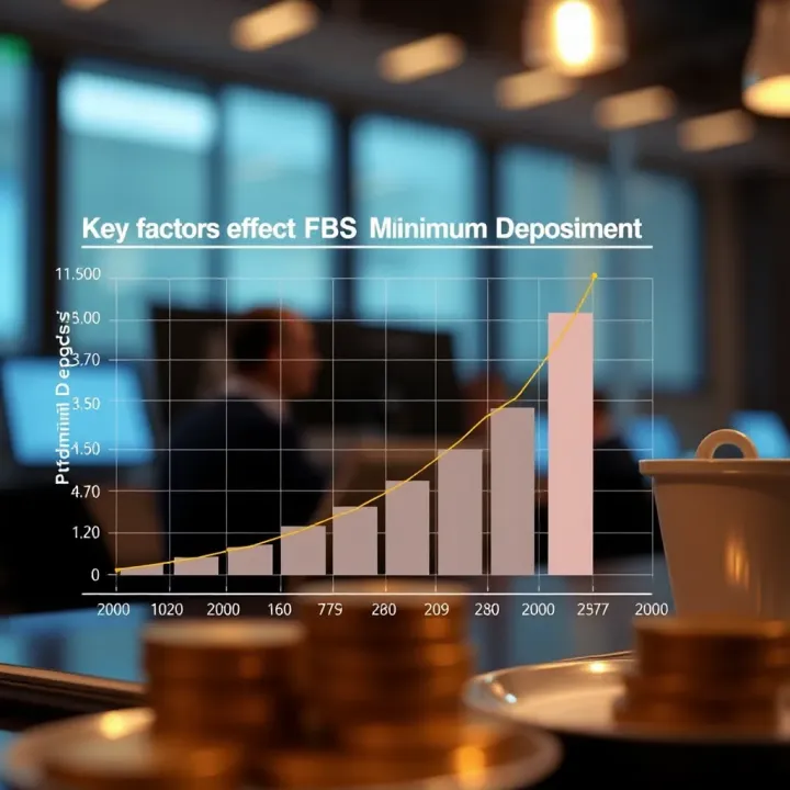 Graph showing factors influencing minimum deposit amounts on FBS platform