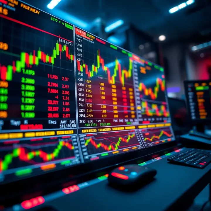 Trading platform showing currency pairs and charts for forex trading in Kenya