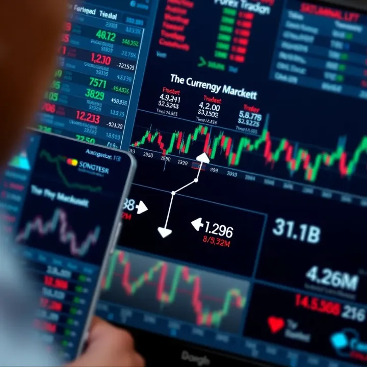 Diagram illustrating the mechanics of automated forex trading systems interacting with currency markets
