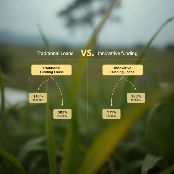 Diagram comparing traditional loans with innovative funding methods for small businesses in Kenya