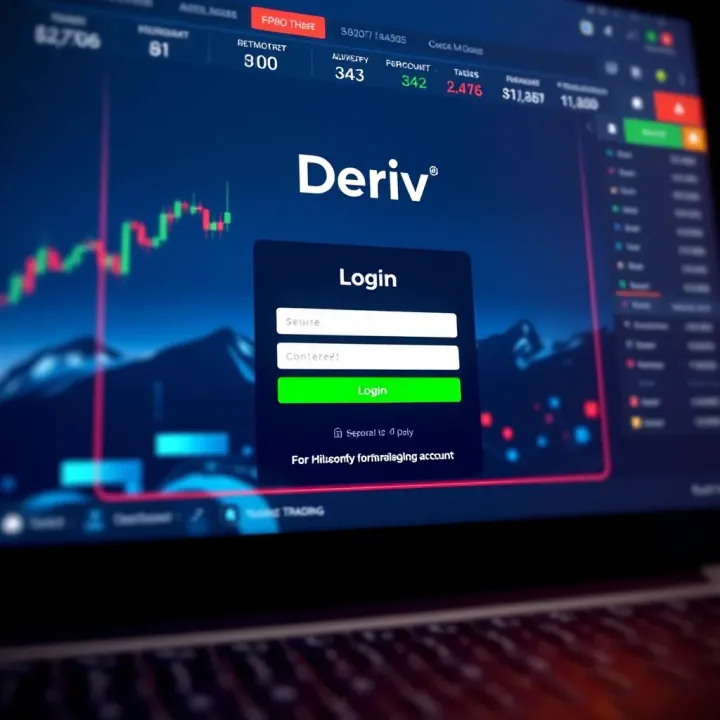 Secure login screen showing Deriv account access in Kenya