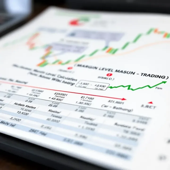 Diagram illustrating margin level calculation formula and its components in forex trading