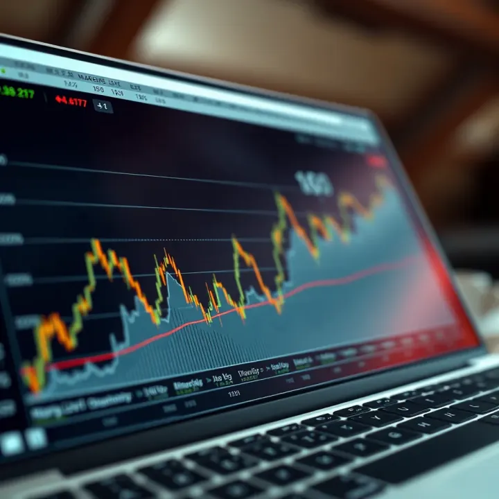 Graph showing margin level percentage fluctuations in a forex trading account