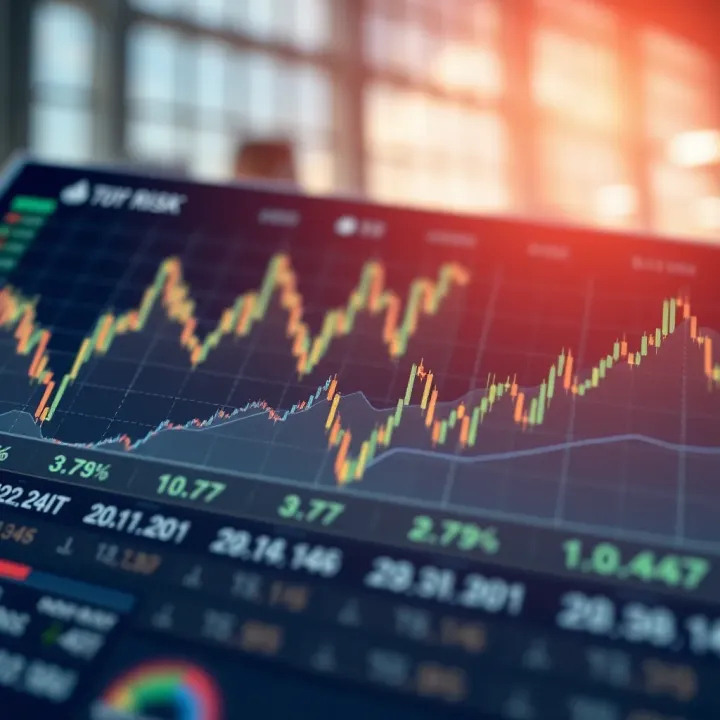 Conceptual illustration showing risk assessment and investor sentiment in financial markets